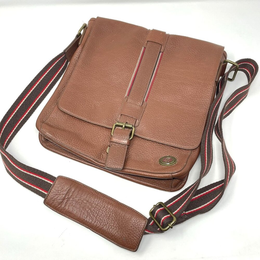 Ted Baker London Pebble Leather Messenger, flight Bag Shoulder Strap